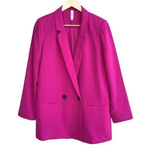 Mural Art Has No Boundaries Bright Pink Artsy Blazer Size M
